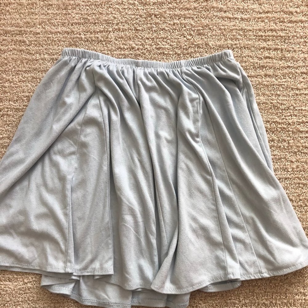Brandy Melville blue suede skirt
